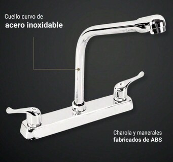 Foto 4 | Mezclador De Cocina Xtellar Doble Comando Cromado