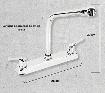 Foto 5 | Mezclador De Cocina Xtellar Doble Comando Cromado