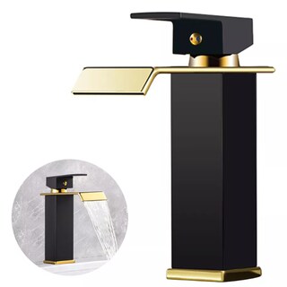 Foto 1 | Grifo Mezclador De Baño Bicolor Negro Dorado