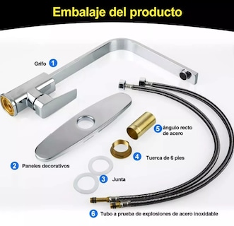 Foto 4 | Mezcladora Para Fregadero Type L Xtellar Plateada
