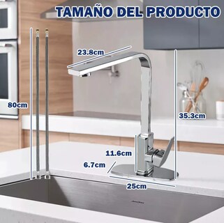 Foto 5 | Mezcladora Para Fregadero Type L Xtellar Plateada