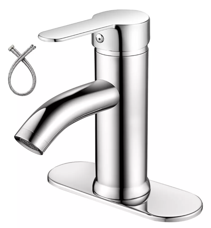 Llave Lavabo Inoxidable Acabado Cromado Color Plateado