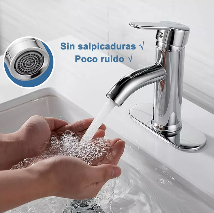 Foto 5 | Llave Lavabo Inoxidable Acabado Cromado Color Plateado