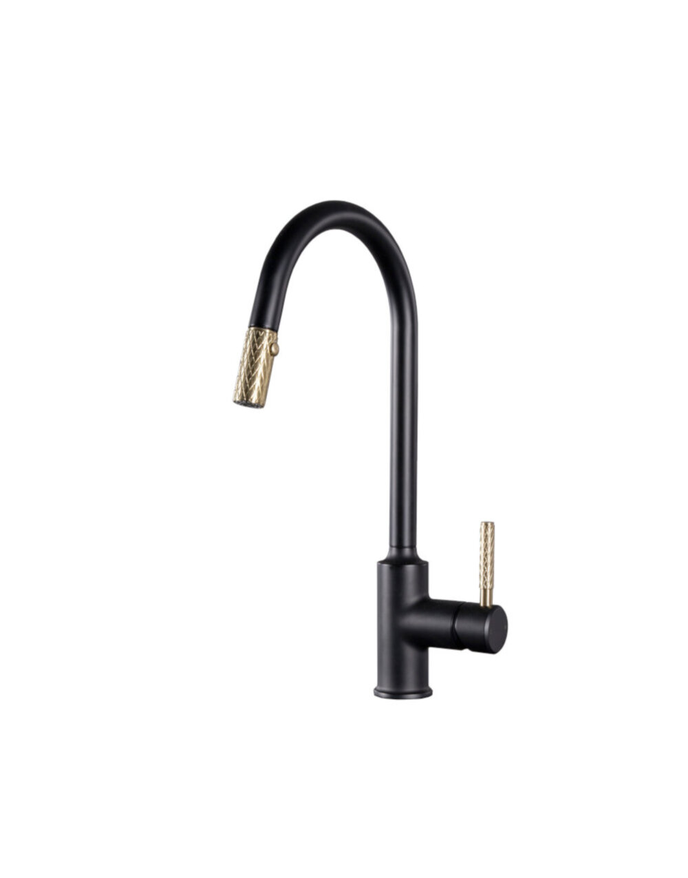 Llave Mezcladora Tecnolam Tec102negro color Negro Mate con Oro Inox