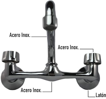 Foto 2 | Mezcladora de Pared Cromada para Fregadero de Cocina Meer-CNX color Plateado