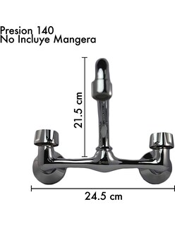 Foto 3 | Mezcladora de Pared Cromada para Fregadero de Cocina Meer-CNX color Plateado
