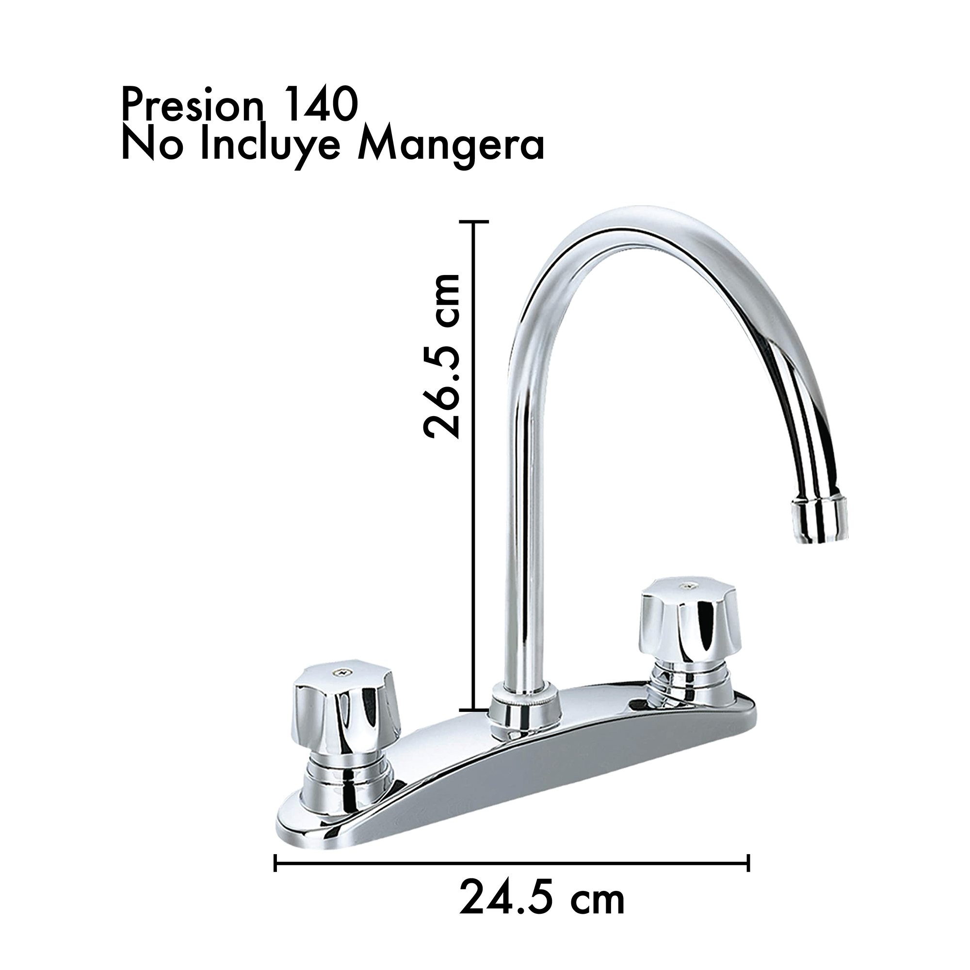 Foto 3 | Mezcladora para Fregadero de Acero Inoxidable Meer-CNX Mzf813c color Plata