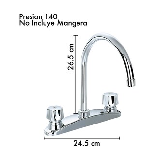 Foto 3 | Mezcladora para Fregadero de Acero Inoxidable Meer-CNX Mzf813c color Plata