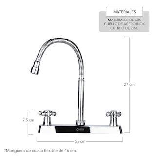 Foto 2 | Mezcladora para Fregadero de Acero Inoxidable Meer-CNX Mzf821f color Plata