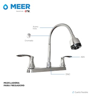 Foto 3 | Mezcladora Cromada para Fregadero con Cuello Flexible