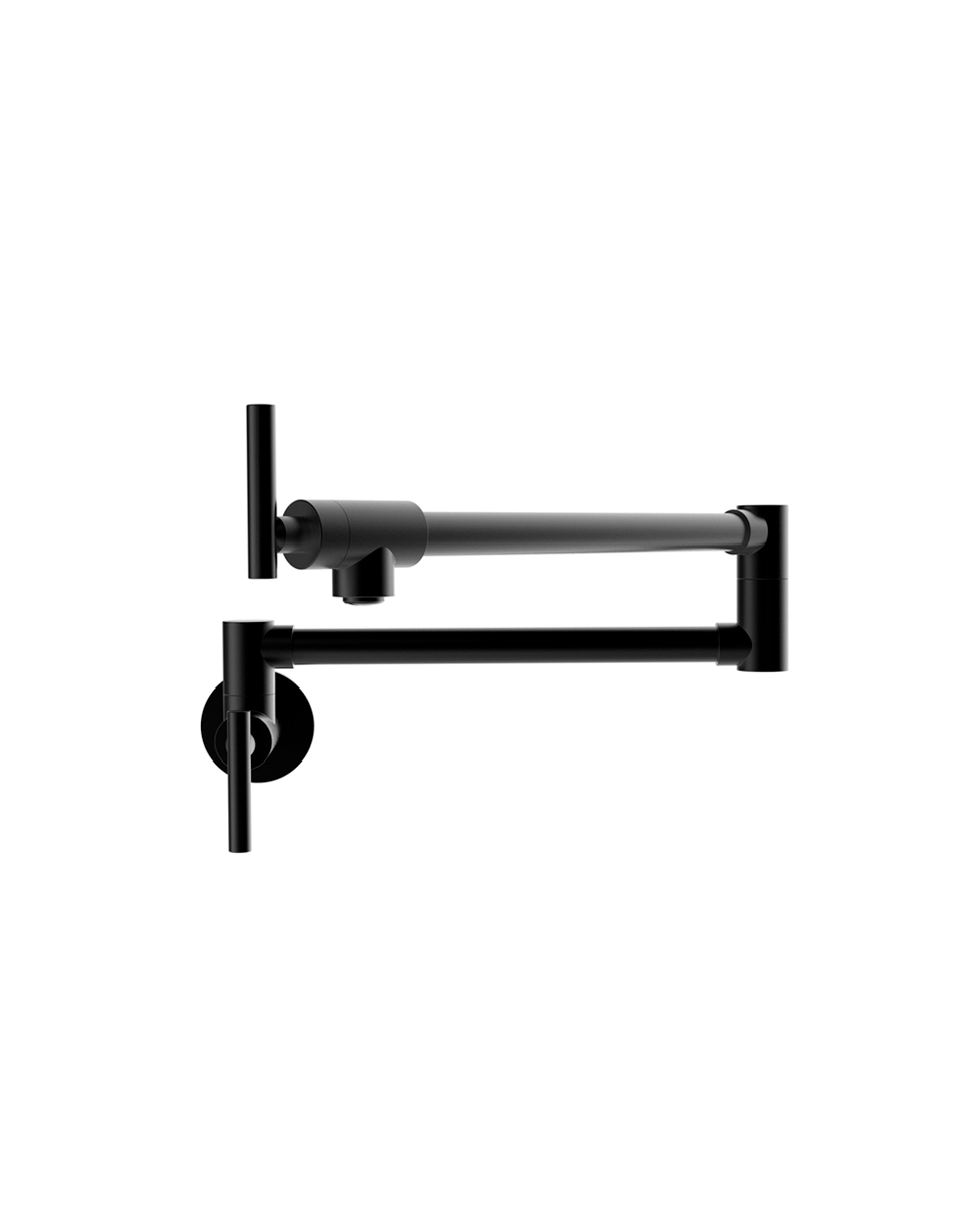 Llave Mezcladora Monomando Para Llenado De Ollas Tecnolam Tec124ss Inox Negro Mate