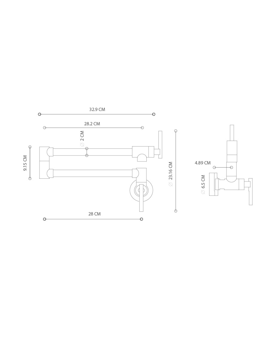 Foto 3 pulgar | Llave Mezcladora Monomando Para Llenado De Ollas Tecnolam Tec124ss Inox Negro Mate