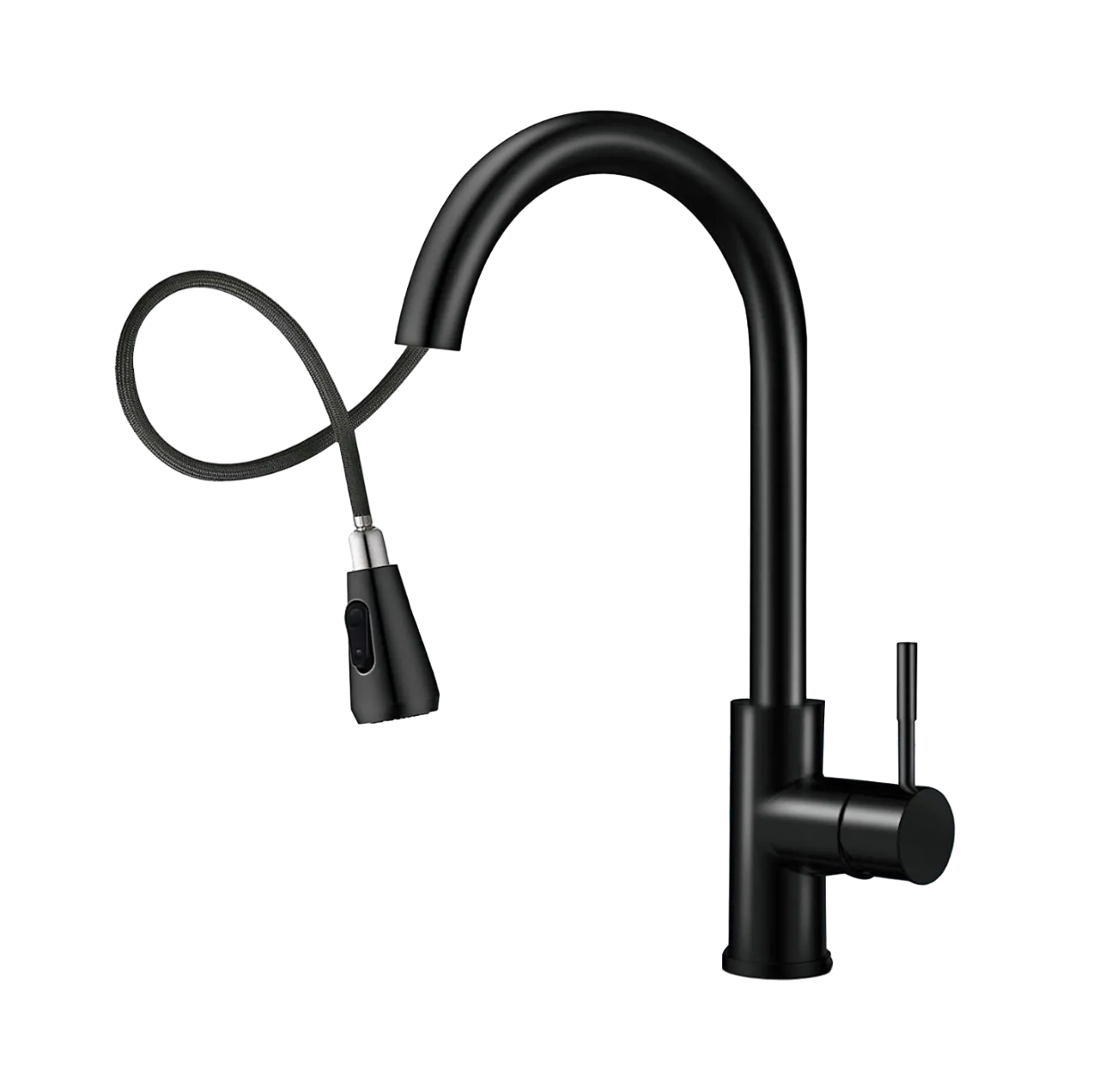 Grifo Mezclador Flexible para Fregadero Malubero color Negro