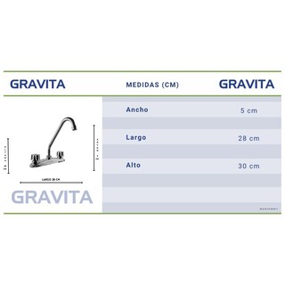 Foto 6 | Mezcladora Para Fregadero Al Piso Con Chapeton Marca Niu By Marca Gravita