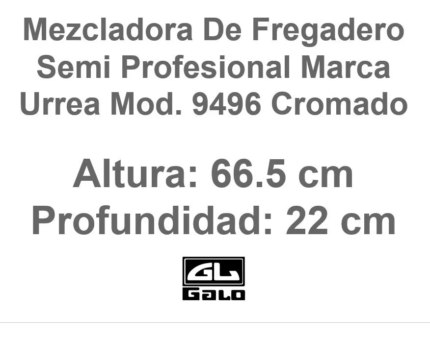 Foto 4 | Mezcladora de Fregadero Urrea 9496 color Cromado