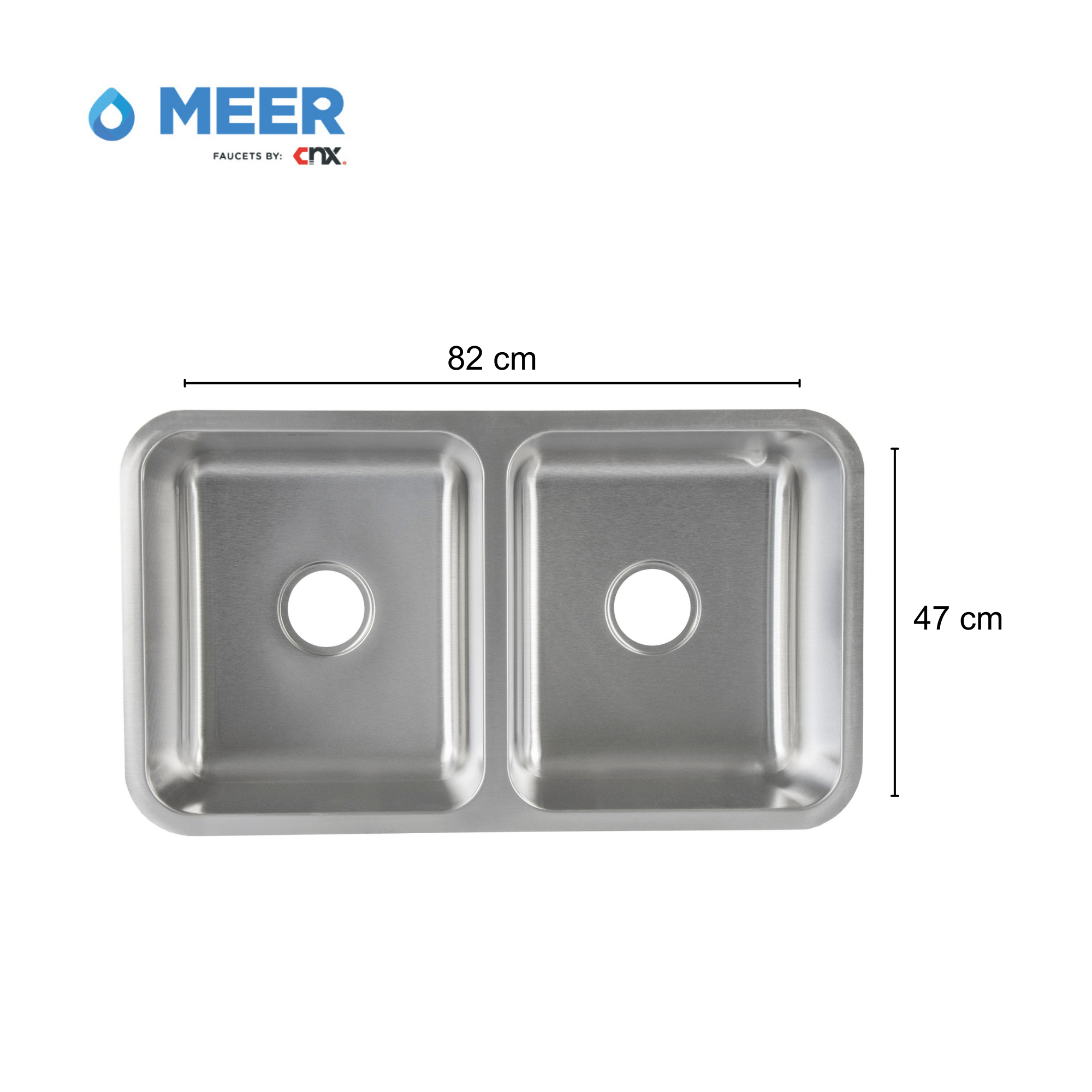 Foto 5 | Kit de Fregadero de Cocina con Mezcladora Meer-CNX color Plata de Acero Inoxidable Satinado