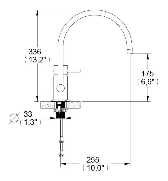 Foto 5 pulgar | Mezcladora para Fregadero Marca Helvex Cromada E-300