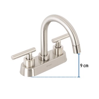 Foto 3 | Mezcladora para lavabo Foset de Truper TBM-62N color Plata