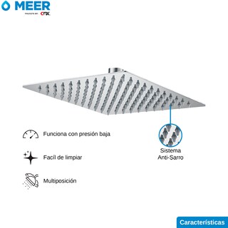 Foto 5 | Kit de Regadera Meer-cnx para Baño Mezcladora y Resumidero de Acero Inoxidable y Latón