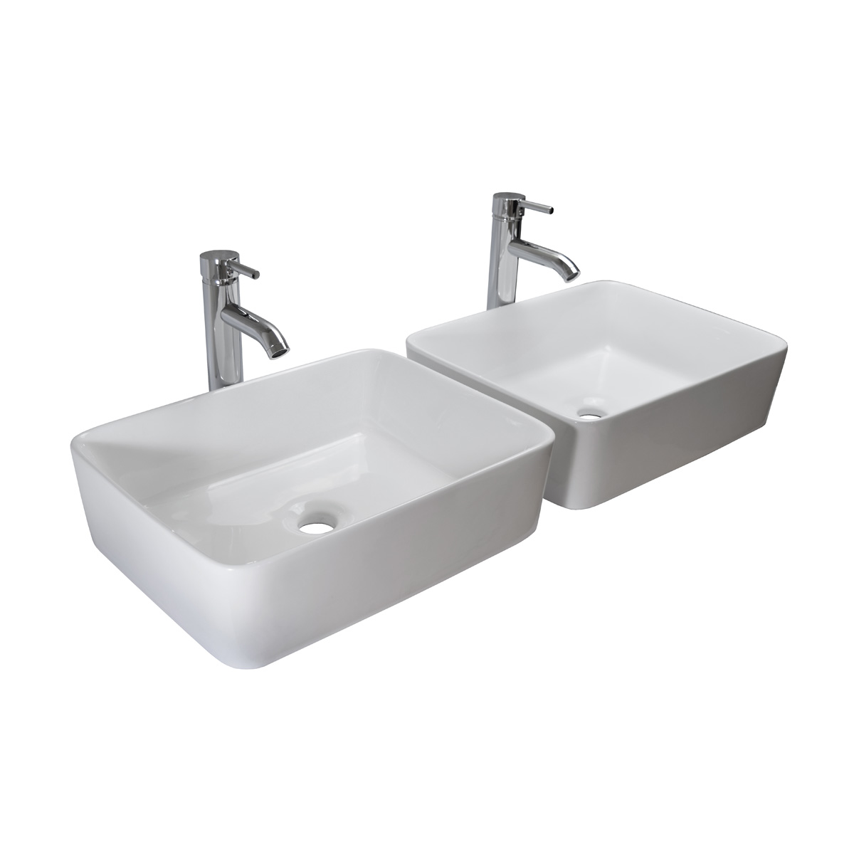 Foto 2 pulgar | Lavabo Moderno Esatto Borde Dual Oc-011 incluye Llave 2 Set