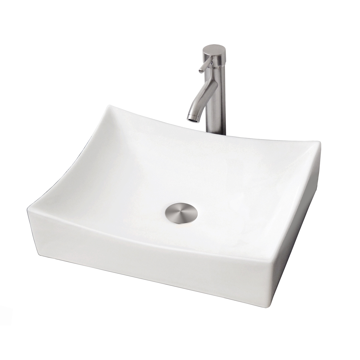 Foto 1 | Lavabo y Llave Esatto  Econokit Vela Satín