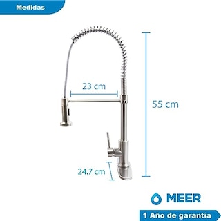 Foto 4 | Mezcladora Monomando para Cocina Meer-CNX MZM8116F color Gris