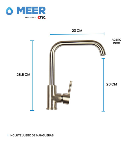 Foto 2 | Mezcladora para Fregadero Cnx de Acero Inoxidable