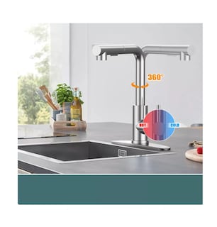 Foto 2 | Llave Mezcladora Tarja Cocina Grifo Mezclador Inxo Flexible Gris