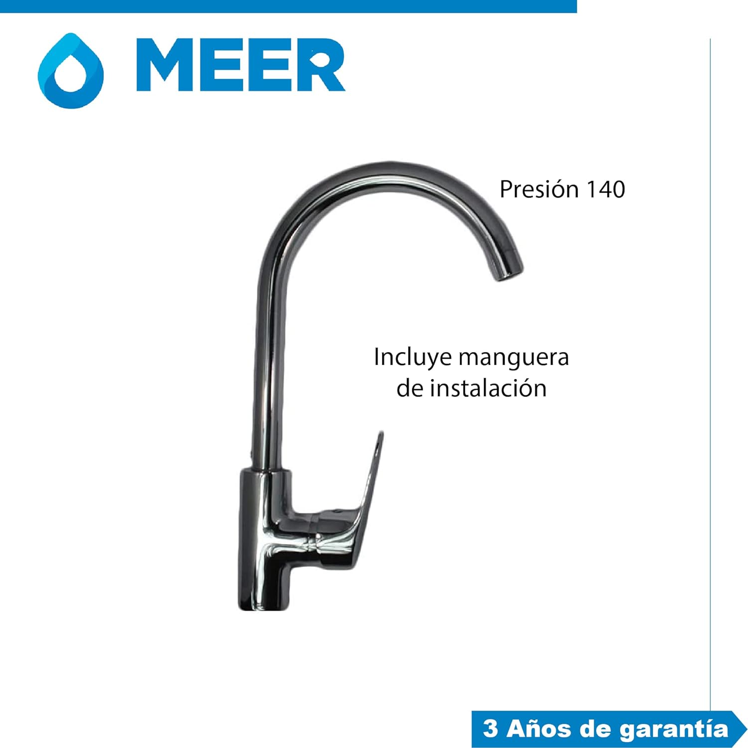 Foto 3 | Mezcladora Cnx de Acero Inoxidable para Fregadero