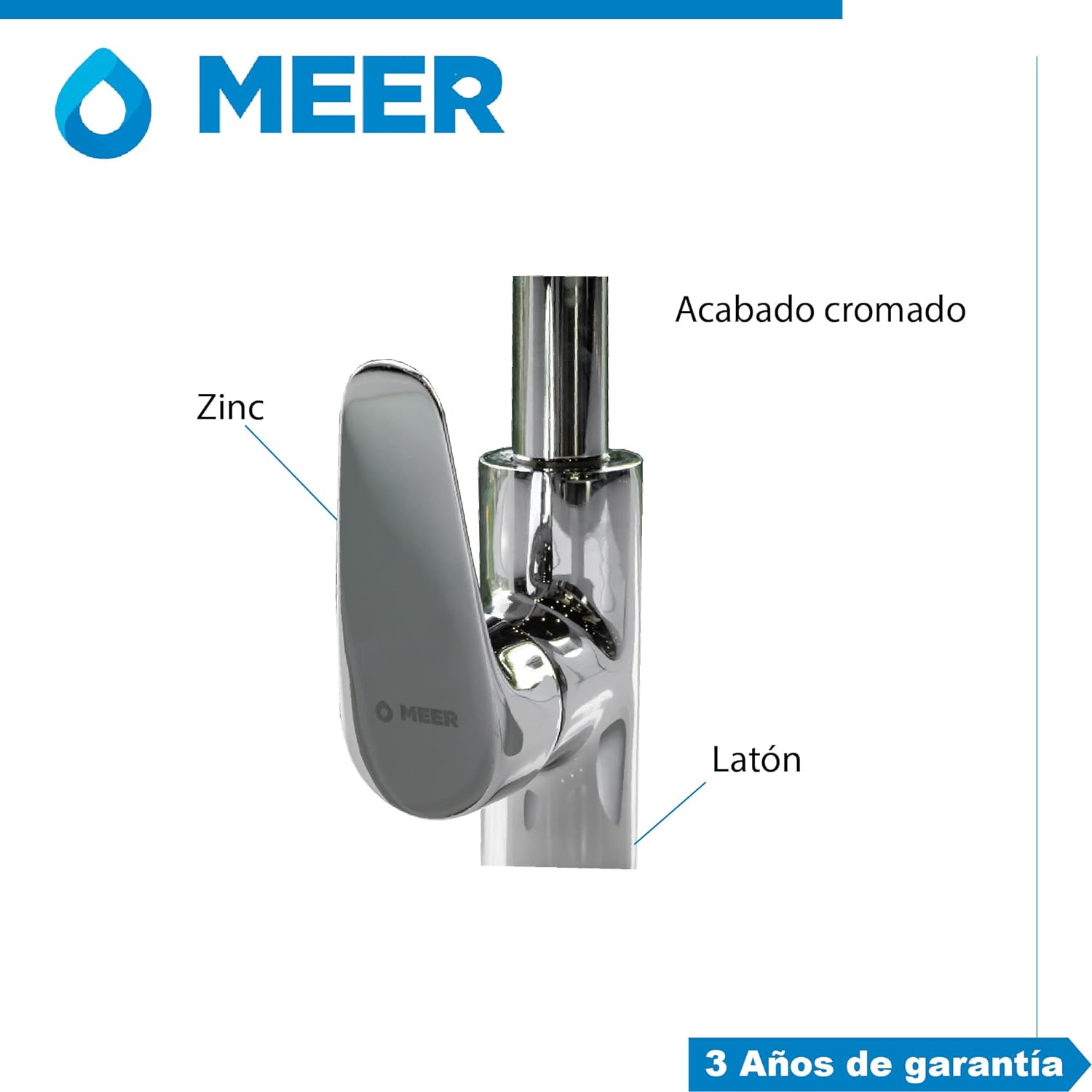 Foto 7 pulgar | Mezcladora Cnx de Acero Inoxidable para Fregadero