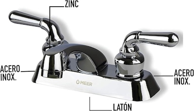Foto 3 | Mezcladora Cromada Para Lavabo, Gran Diseño Y Funcionalidad (zinc Y Latón)