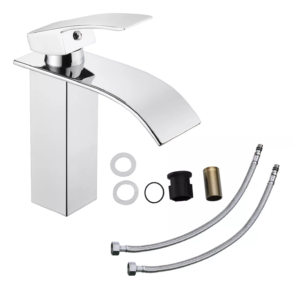 Foto 2 | Llave Mezcladora Plana Para Fregadero Lavabo Eo Safe Imports Esi-14957 Plata