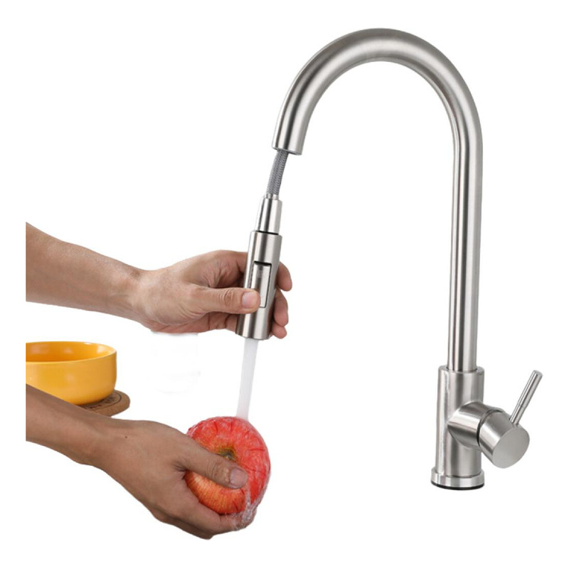 Foto 2 pulgar | Grifo De Cocina Extraíble Para Agua Fría Y Caliente Con Cabezal De Ducha - Venta Internacional.