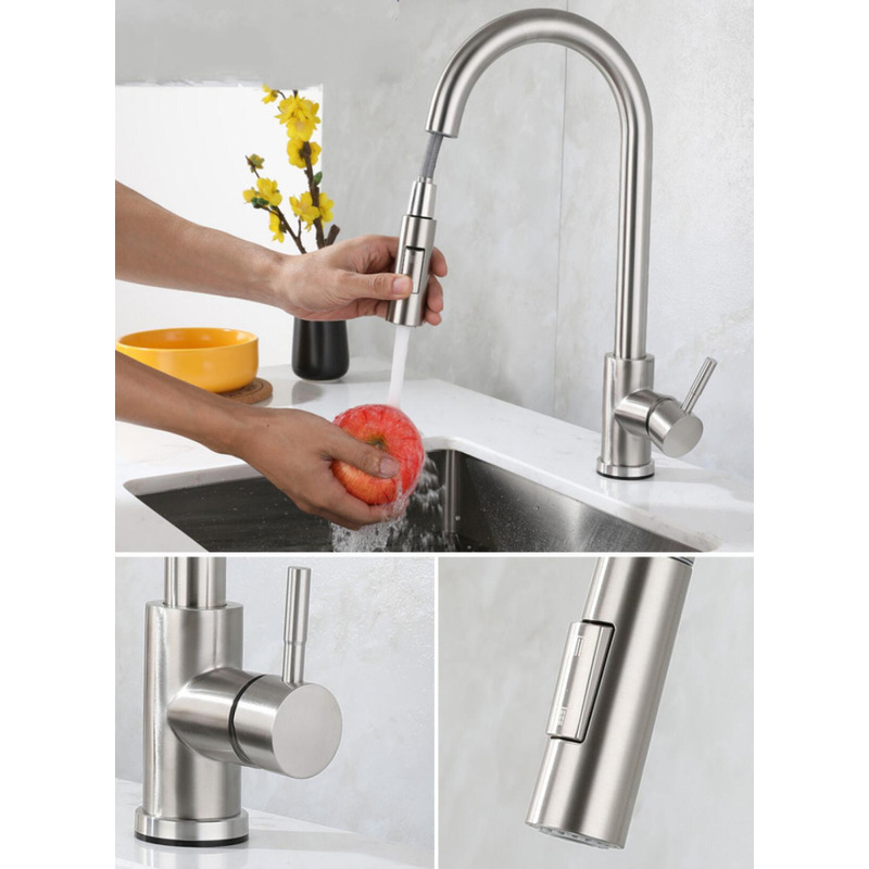 Foto 6 pulgar | Grifo De Cocina Extraíble Para Agua Fría Y Caliente Con Cabezal De Ducha - Venta Internacional.