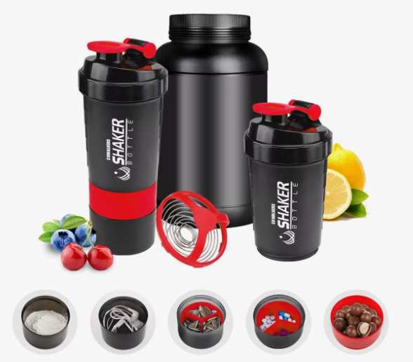 Foto 5 pulgar | Vasos Shaker Proteina Gym Mezcladora Color Negro