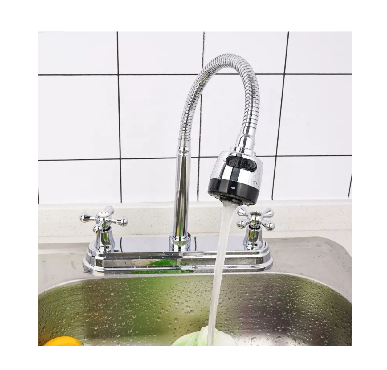 Foto 2 | Grifo Mezclador Doble Comando Con Filtro De Agua Cromado Eo Safe Imports Esi-12882-1 Plata