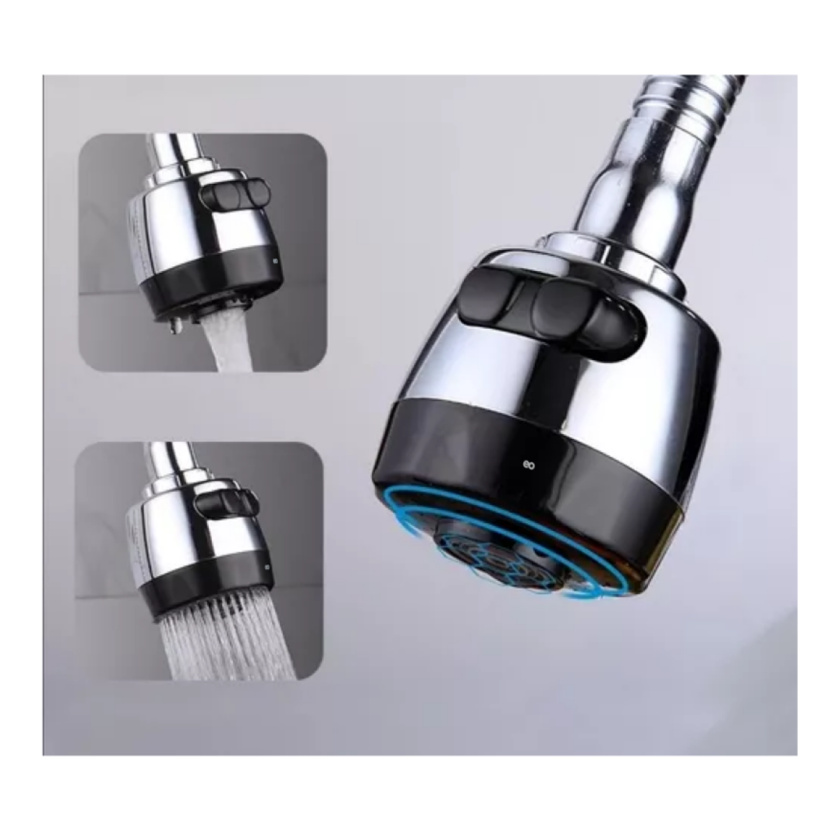 Foto 3 | Grifo Mezclador Doble Comando Con Filtro De Agua Cromado Eo Safe Imports Esi-12882-1 Plata