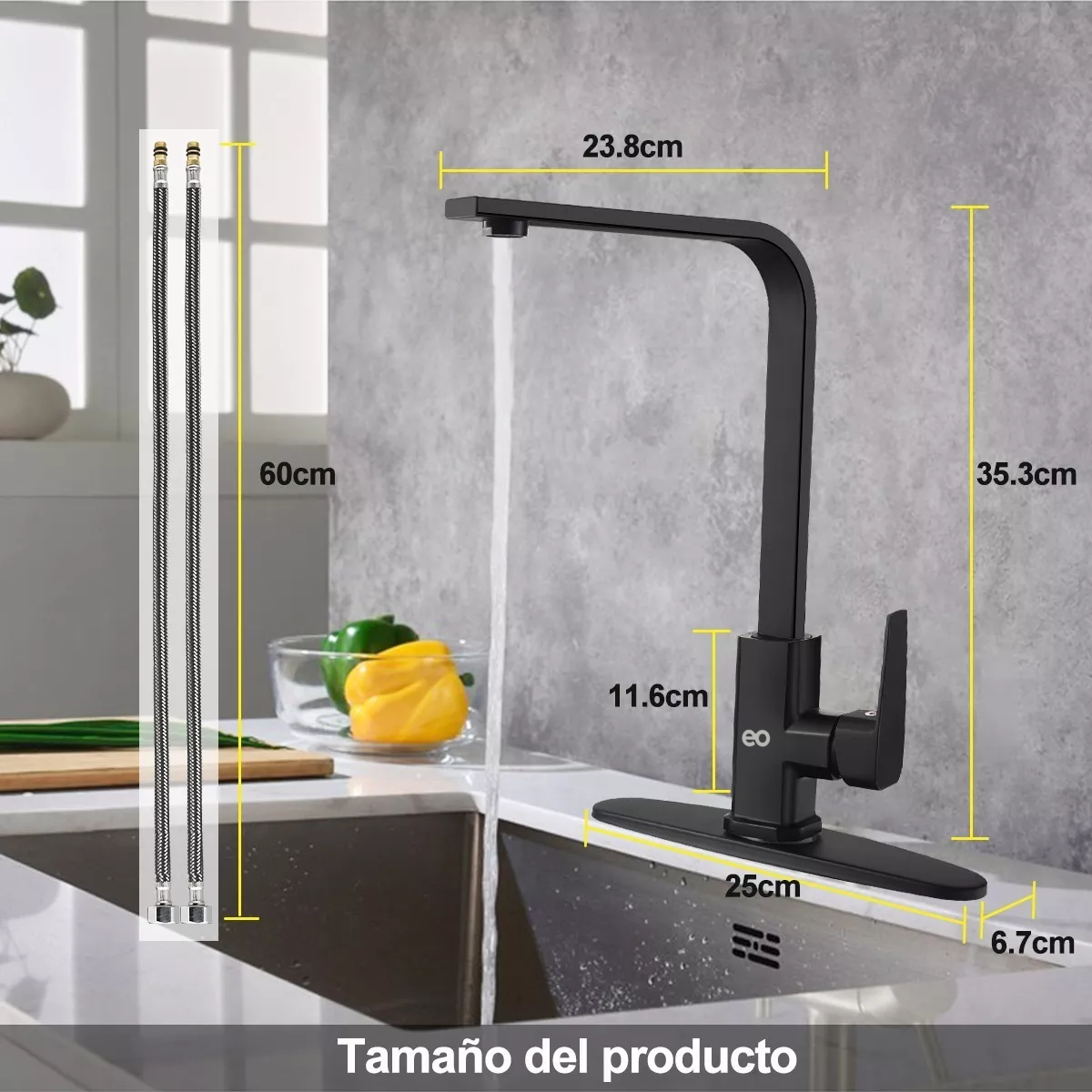 Foto 3 | Language Grifo Llave Mezcladora Eo Safe Imports Esi-10410-1 Negro