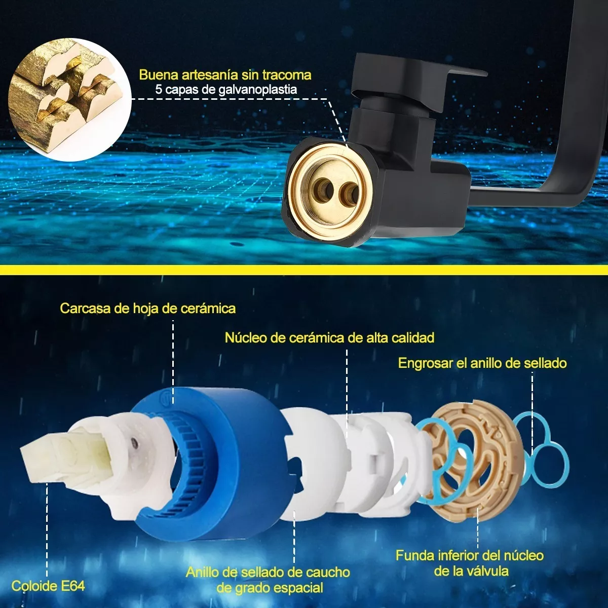 Foto 5 | Language Grifo Llave Mezcladora Eo Safe Imports Esi-10410-1 Negro