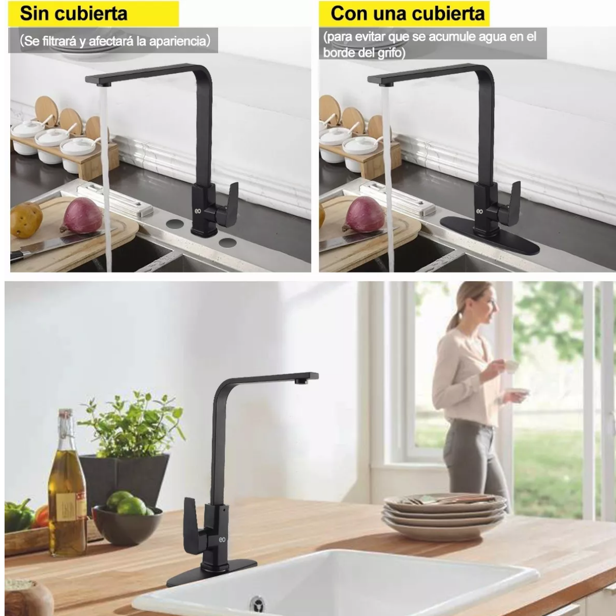 Foto 6 | Language Grifo Llave Mezcladora Eo Safe Imports Esi-10410-1 Negro
