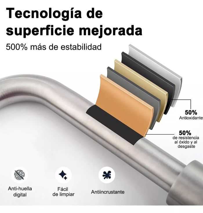 Foto 5 | Mezcladora Para Fregadero Xtellar 3 Modos Plateada