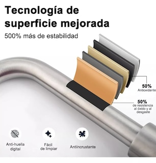 Foto 5 | Mezcladora Para Fregadero Xtellar 3 Modos Plateada