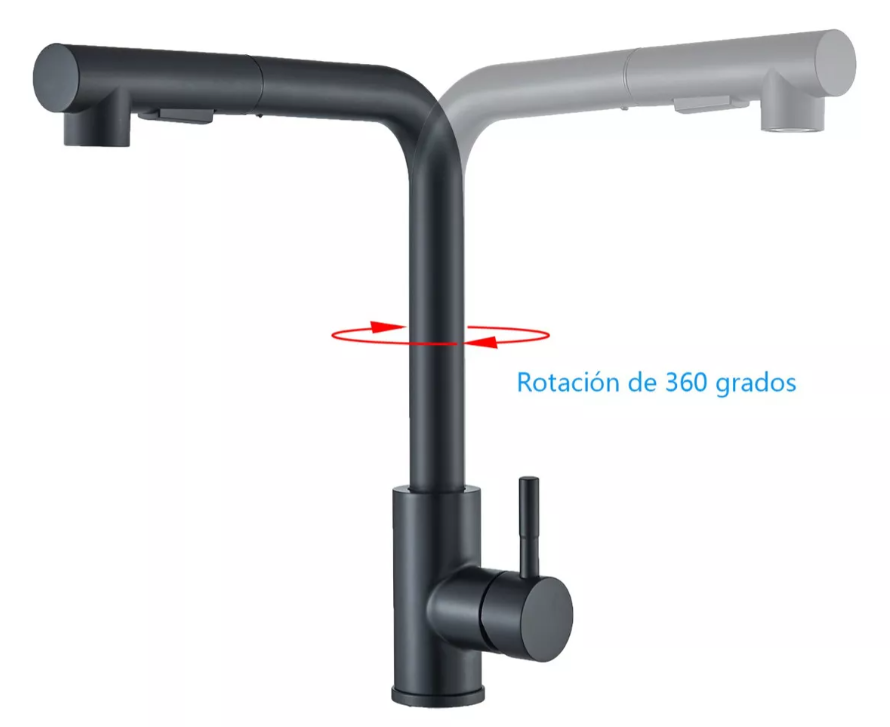 Foto 5 | Mezcladora Xtellar Grifo De Cocina Acabado Mate Color Negro