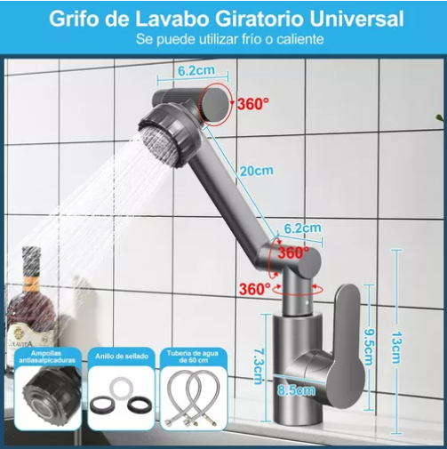 Foto 3 pulgar | Grifo Mezcladora Xtellar Para Fregadero Color Gris
