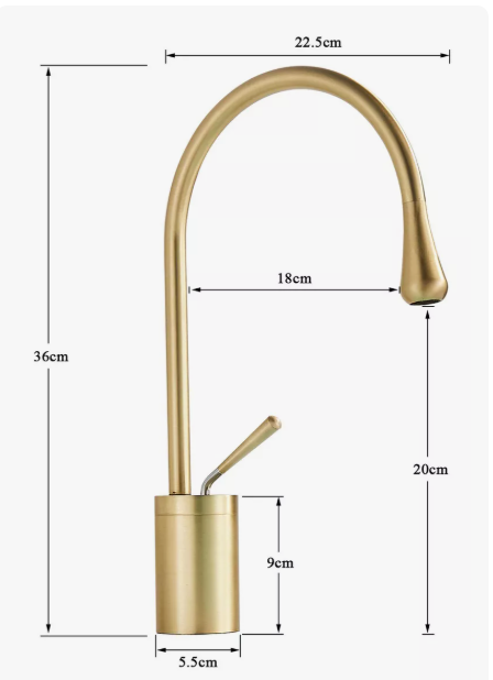 Foto 4 pulgar | Grifo Mezclador Xtellar Para Baño Lavabo Llave Monomando Fregadero Acabado Mate Color Dorado