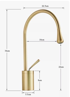 Foto 3 | Grifo Mezclador Xtellar Para Baño Lavabo Llave Monomando Fregadero Acabado Mate Color Dorado