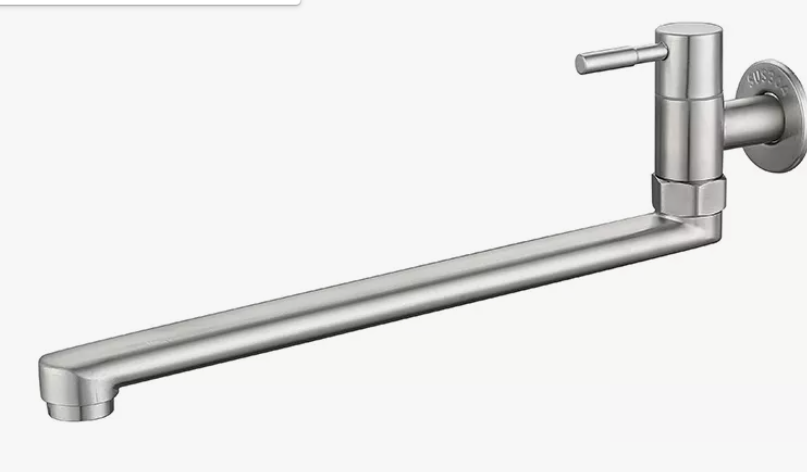Grifo Xtellar Cocina De Pared Acero Inoxidable Con Acabado Cepillado