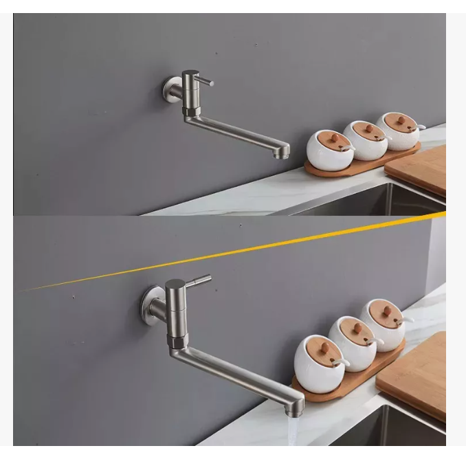 Foto 4 pulgar | Grifo Xtellar Cocina De Pared Acero Inoxidable Con Acabado Cepillado