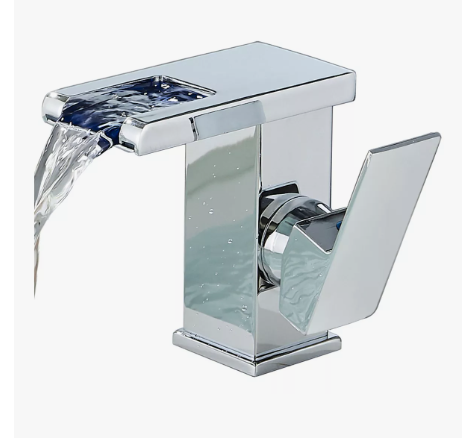 Foto 5 | Grifo Xtellar Para Lavabo De Baño Con Luz Led, 3 Colores Cambiantes Acabado Brillante Color Plateado