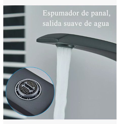 Foto 3 pulgar | Grifo Xtellar Monomando Mezclador Llave Fregadero Para Baño Lavabo Acabado Mate Color Negro